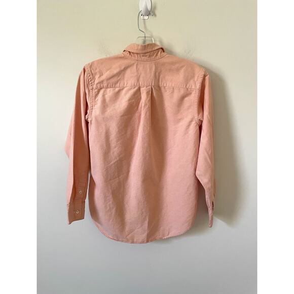 Ralph Lauren Button Down Collared Shirt Orange Kid's Size 14 - Picture 2 of 6